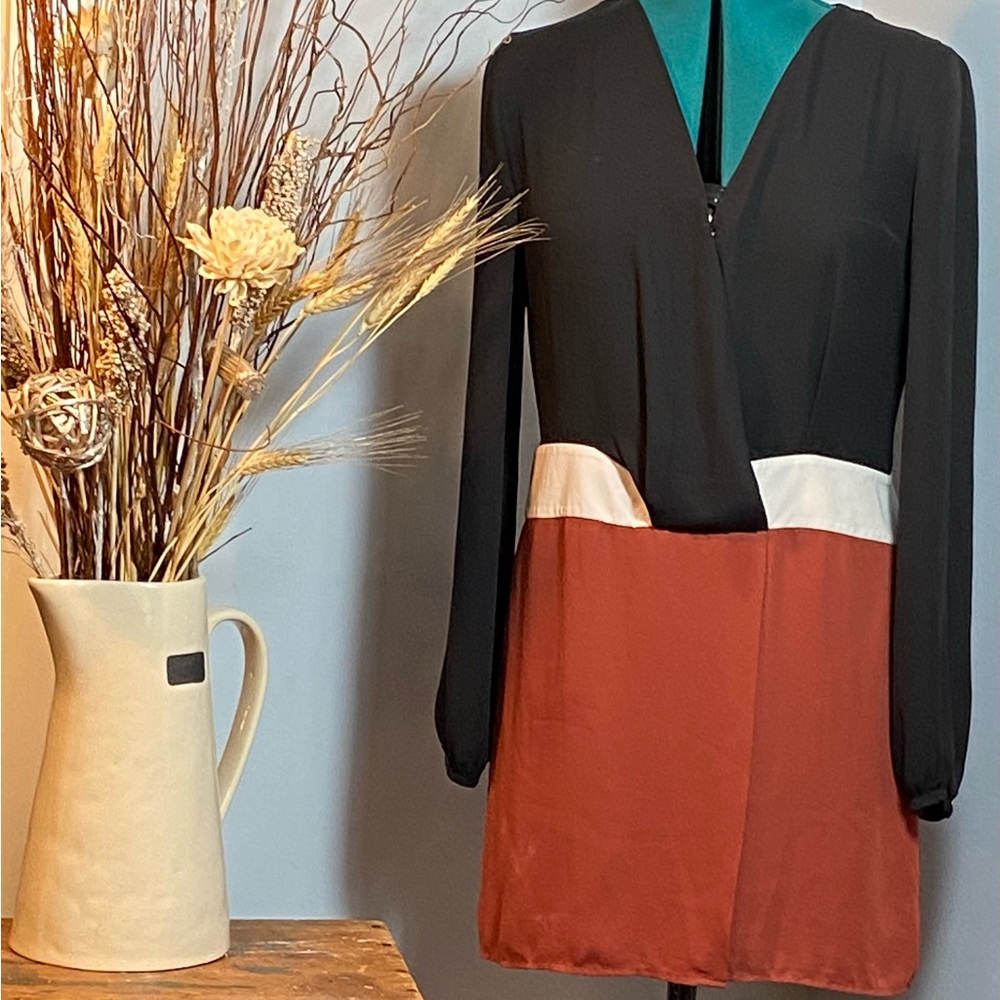 Forever 21 Black and Orange Dress